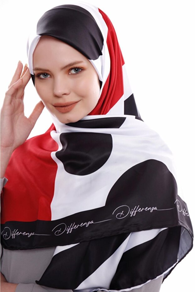 وشاح أبيض بنمط كبسولة - 1