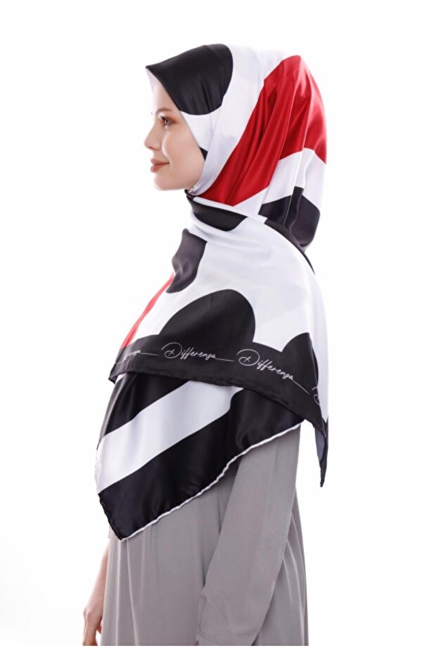 وشاح أبيض بنمط كبسولة - 3