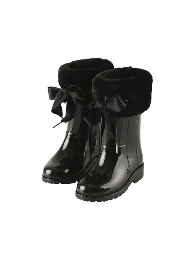 W10239 Campera Charol Soft Çocuk Siyah Yağmur Çizmesi - 6