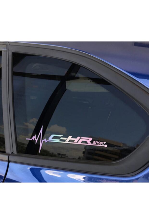 ملصق نافذة جانبي Tty C-hr لباب السيارة مقاس 20 سم × 7 سم هولو كروما