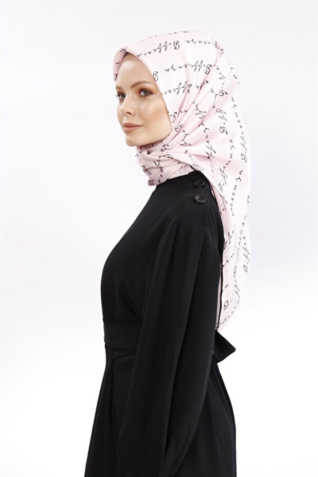 Logo Pattern Scarf Powder - 1