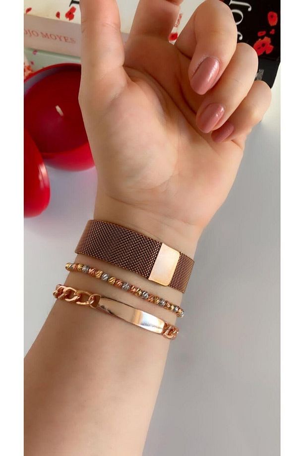 Unisex Tuşlu Led Saat Mıknatıslı Kordon Özel Seri - 3
