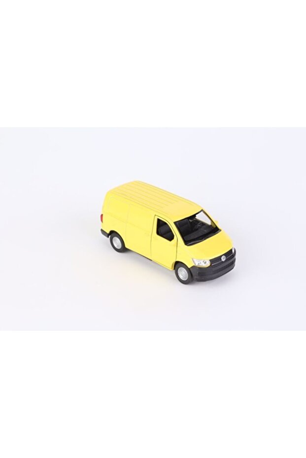 سيارة Vw Transporter T6 Diecast معدنية ذات سحب وإسقاط باللون الأصفر