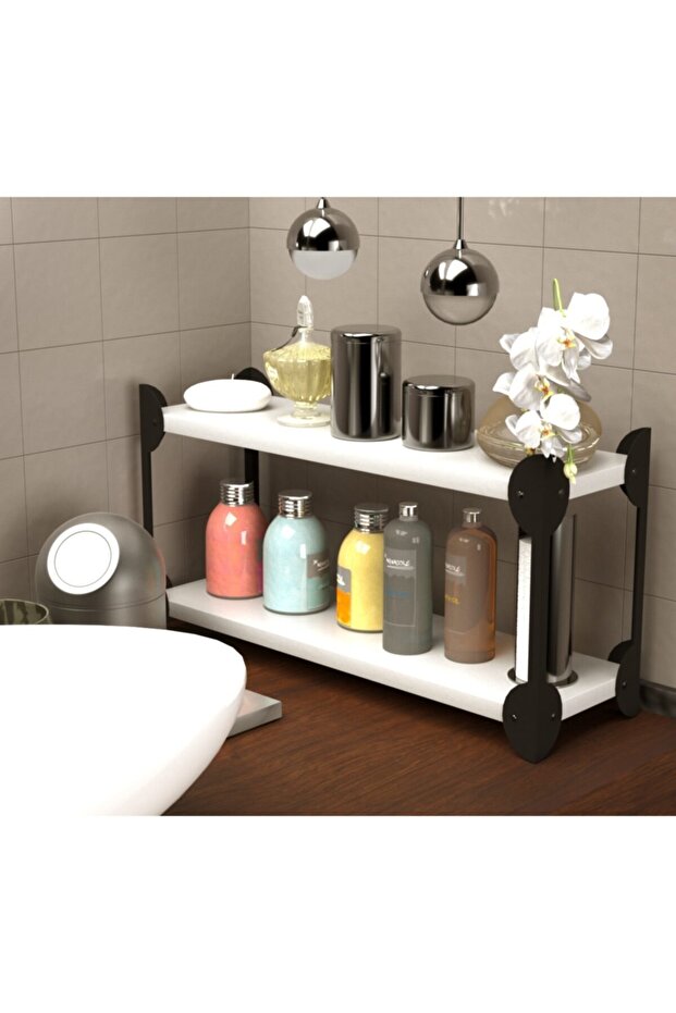 Beyaz Mutfak Banyo Tezgah Üzeri Organizer Raf - 2