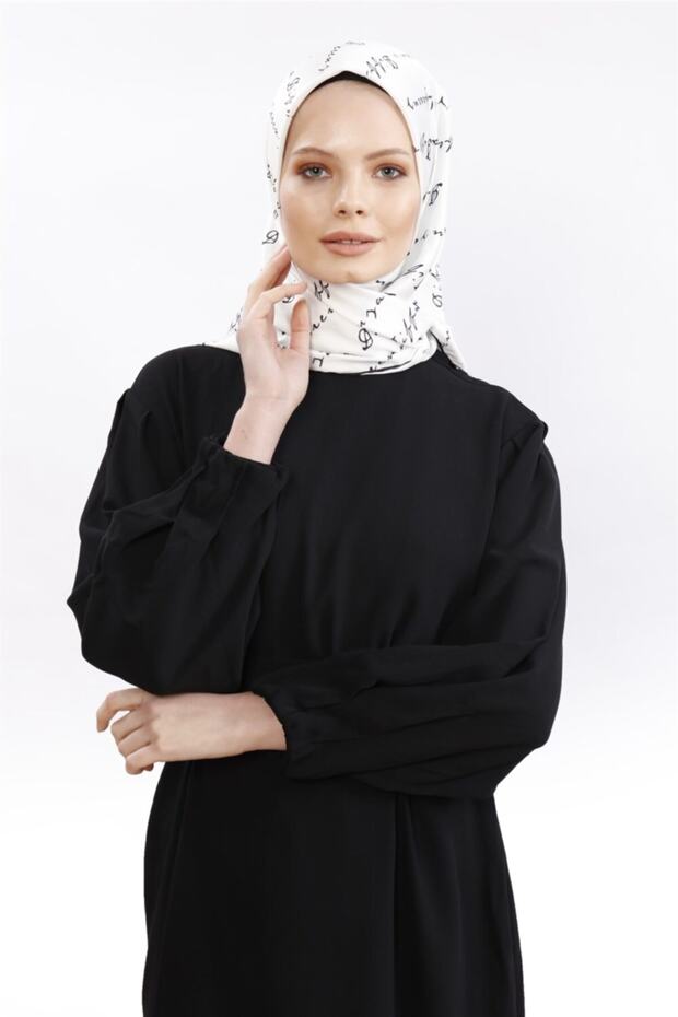 Logo Patterned Scarf White - 2