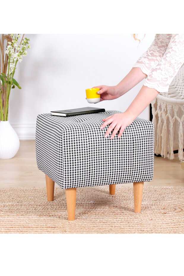 Dotted Puf - Siyah Kazayağı - 4