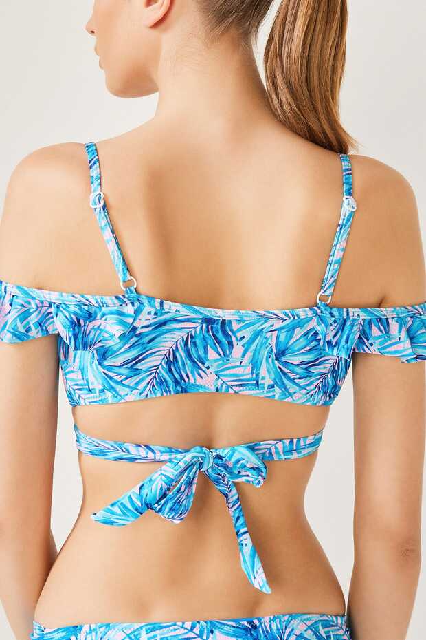 Baskılı Hawai Tee Bikini Üstü - 2