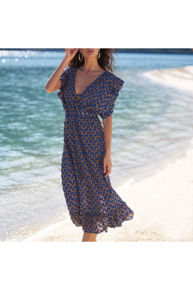 Women's Navy Blue Beach Dress