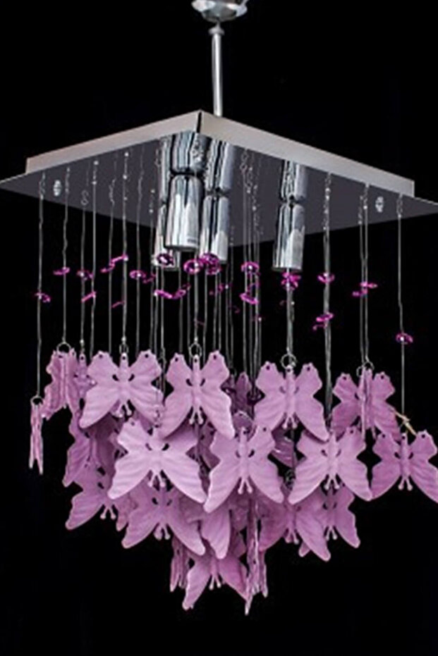 Kelebek Avize Pembe 30 X 30 Cm - 1