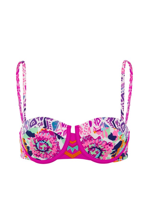 Women's Pink Mikaband Bikini Top PPMIDBAT16IY