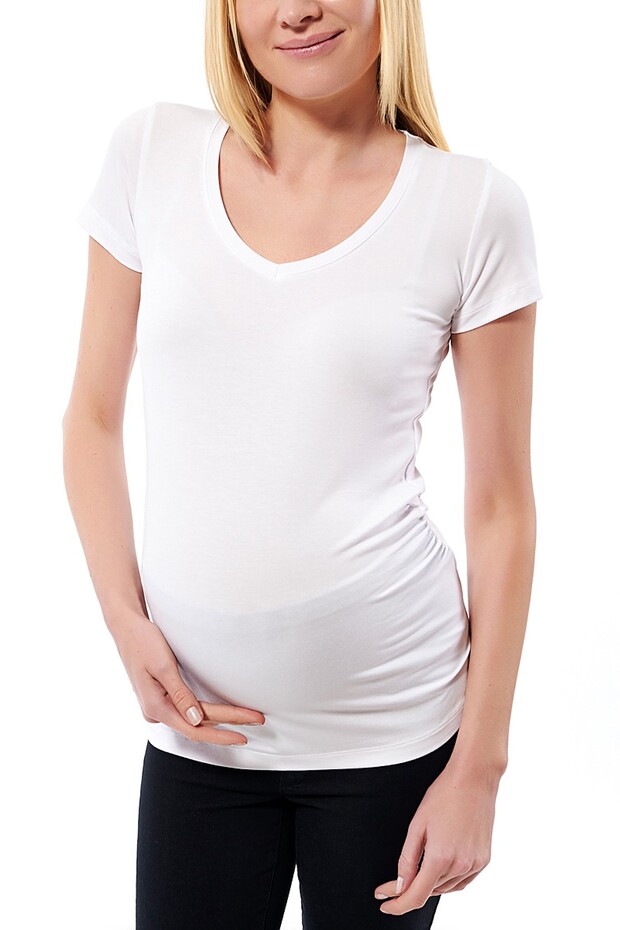 الأمومة الخامس الرقبة الأساسية التي شيرت - 2