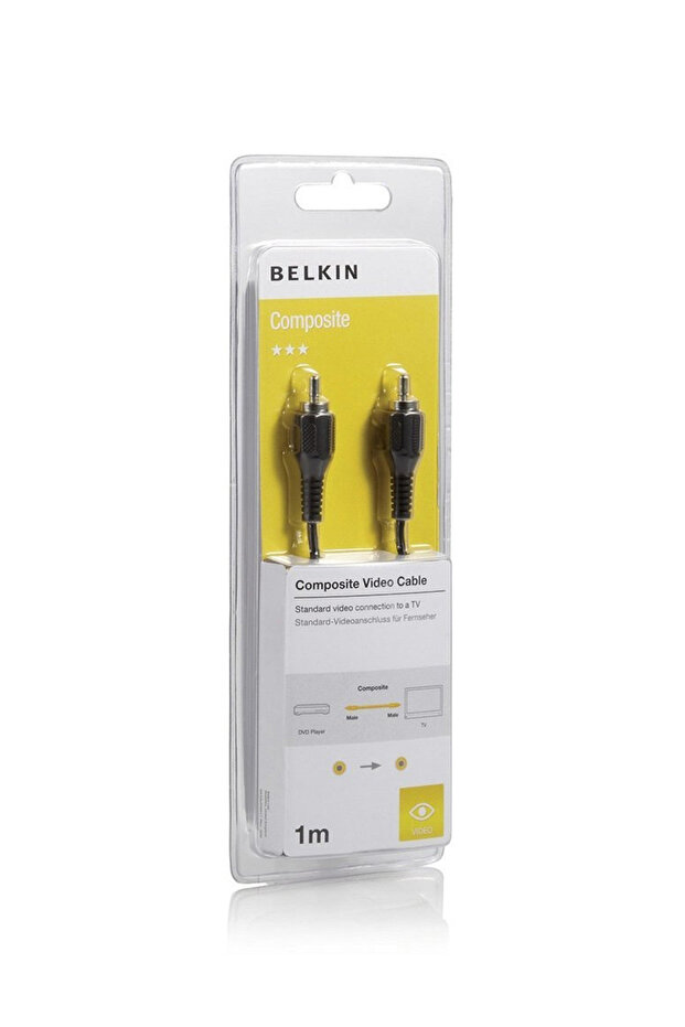 1M RCA M/M Composite Video Metal Kablo f3y085bf1m - 2