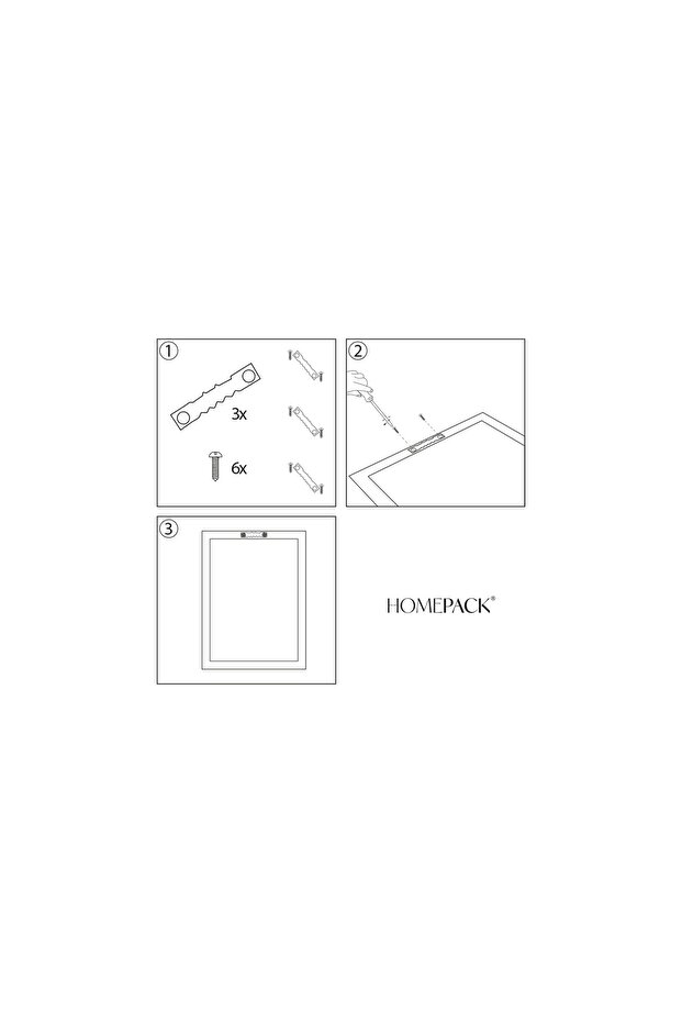 Siyah Lamine Çerçeveli 3'lü Tablo Seti Hpn073 - 4