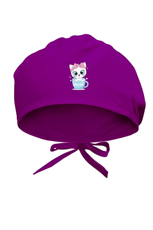 Cute Cat Design Surgical Bonnet in Cup
