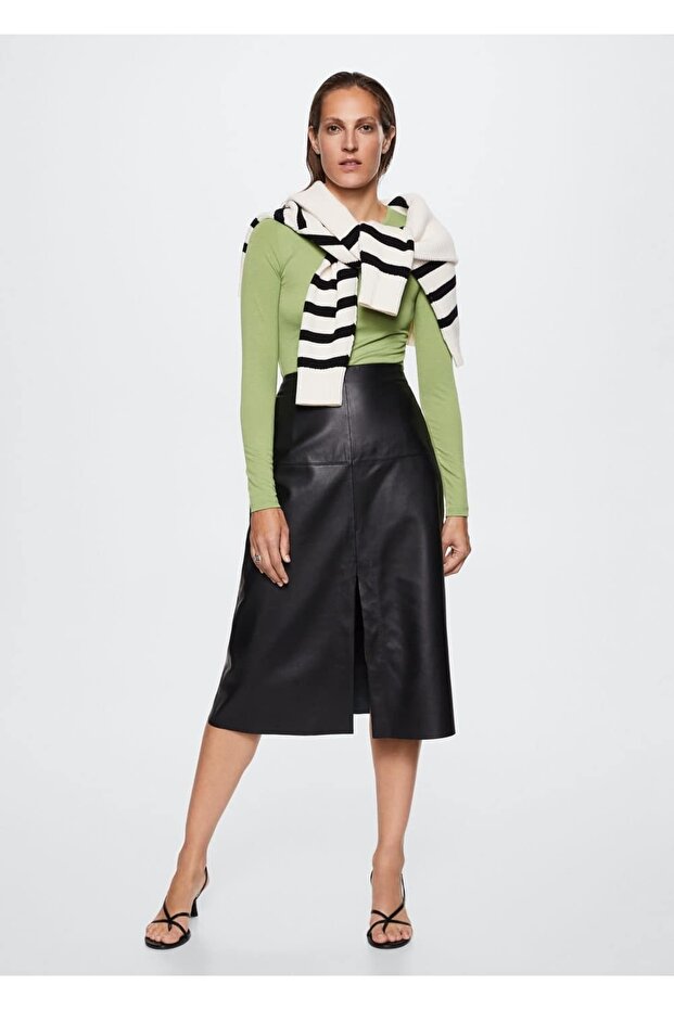 Ince Örgülü Tişört - 2