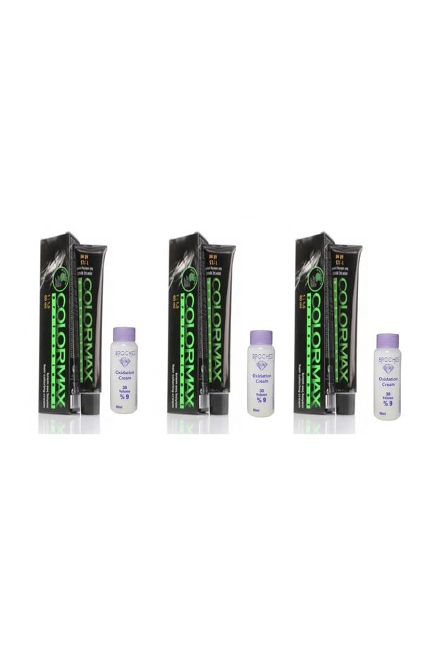 Saç Boyası 9.1 Küllü Sarı & Broches 30 Volume %9 Oksidan 3'lü Set - 1