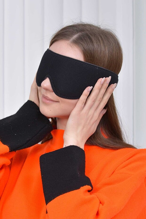 Washable Black Cotton Eye Patch Sleeping Mask