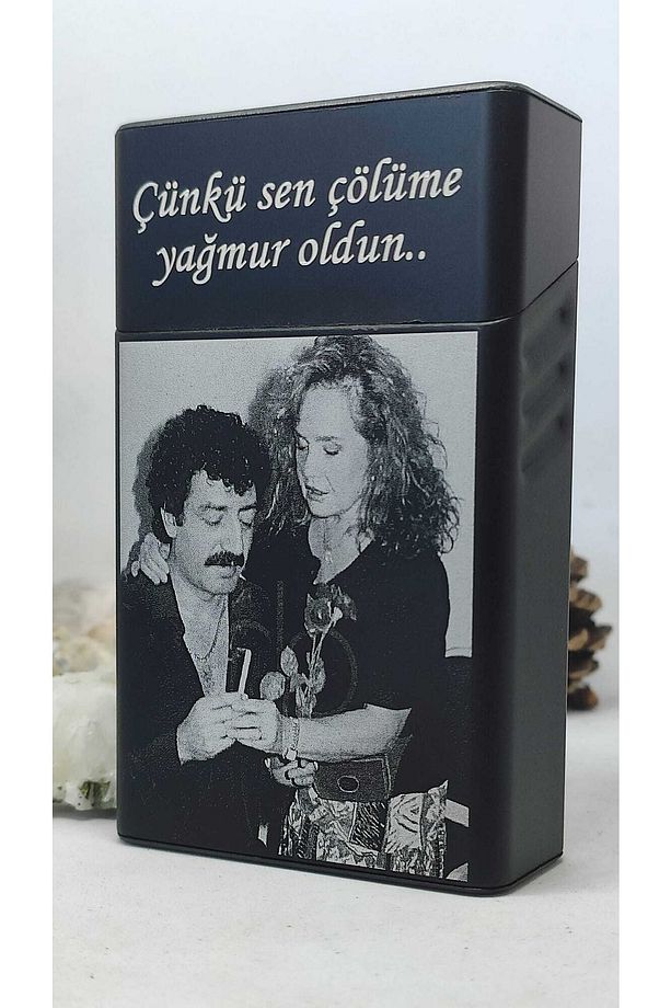 Müslüm Gürses & Muhterem Nur Işlemeli Sigara Kutusu - Çiftlere Özel - 5