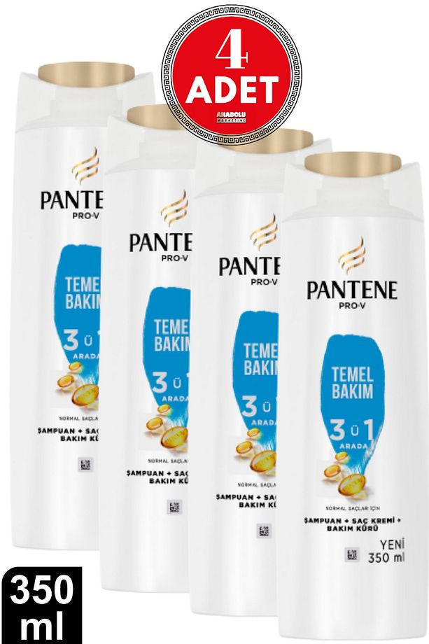 Temel Bakım 3'ü1 Arada Şampuan 350 Ml 4 Adet - 1