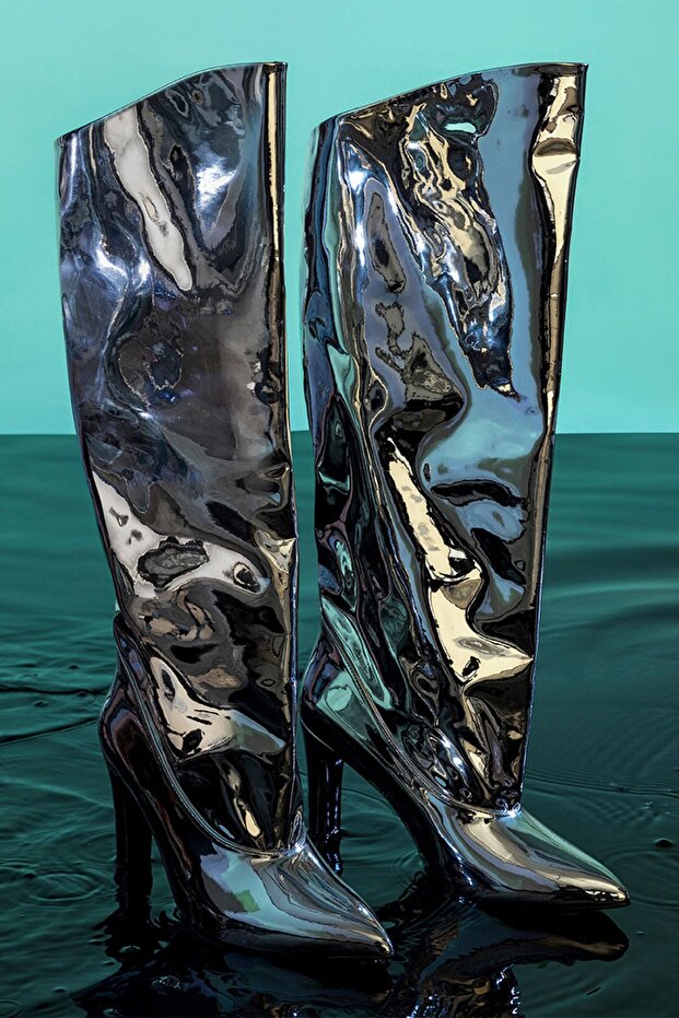 Silver Top Boots - 2