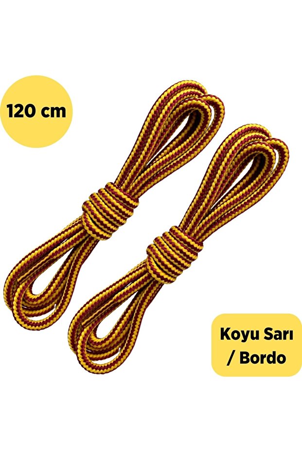 120 Cm Koyu Sarı, Cat Bot Ayakkabı Bağcığı Bağı Ipi, Fitilli Dayanıklı Sağlam Bağcık, Shoelace - 1