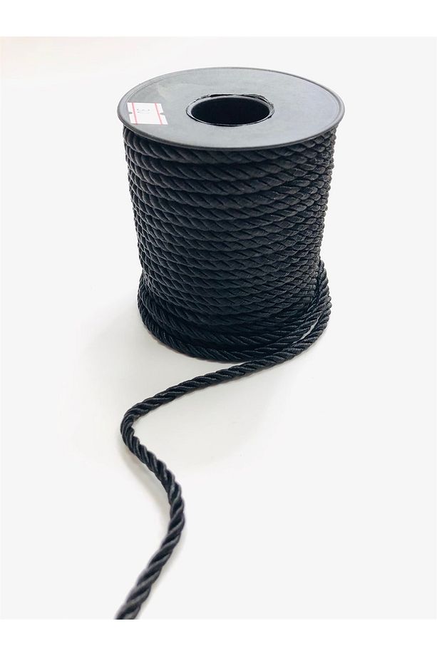 Halat Ip Kordon Ip Siyah Renk Halat Ip Ölçü 0,6 Mm 1 Metre – Örgü Ipi - 4