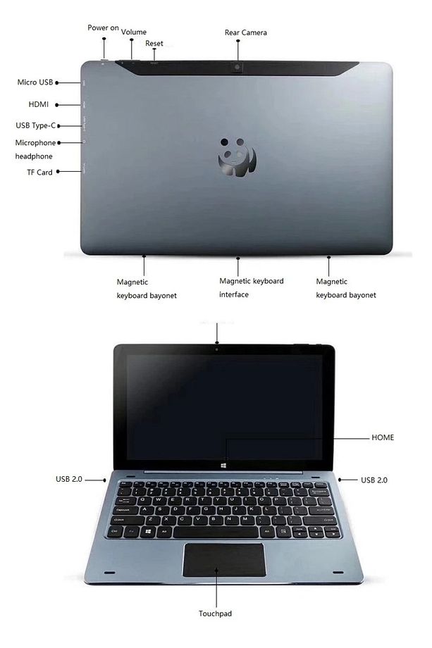 En Yeni 2'si 1 Arada Pc 11,6 Inç 4gbddr+128gb Windows 10 Klavyeli Nc01 Cpu 8300 Tablet pc - 4