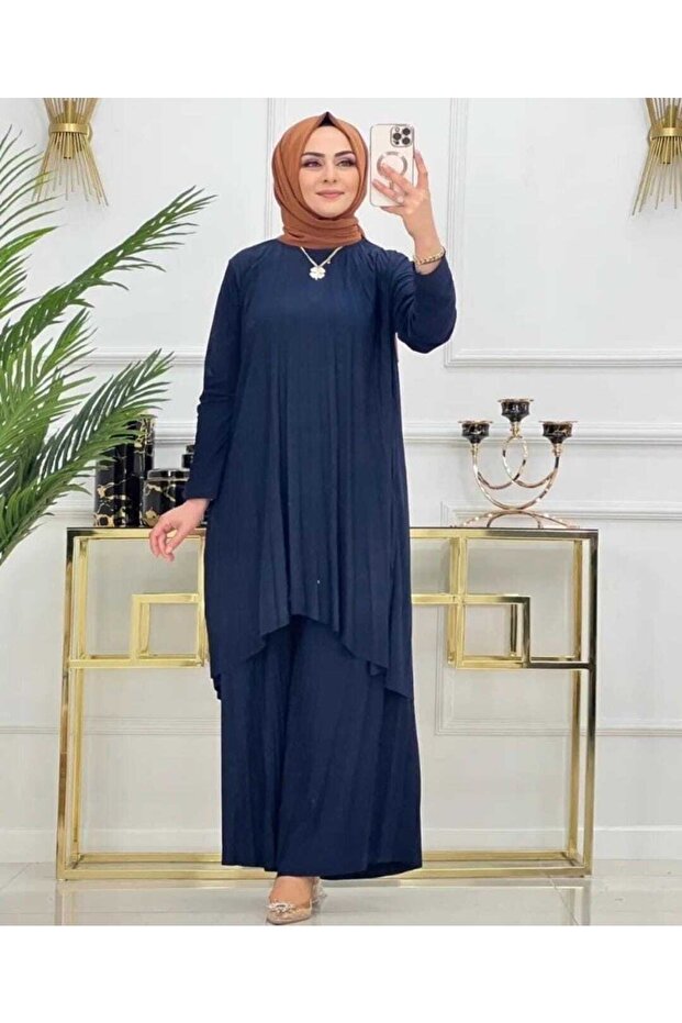 Women's New Trendy Sandy Pleated Trousers Suit