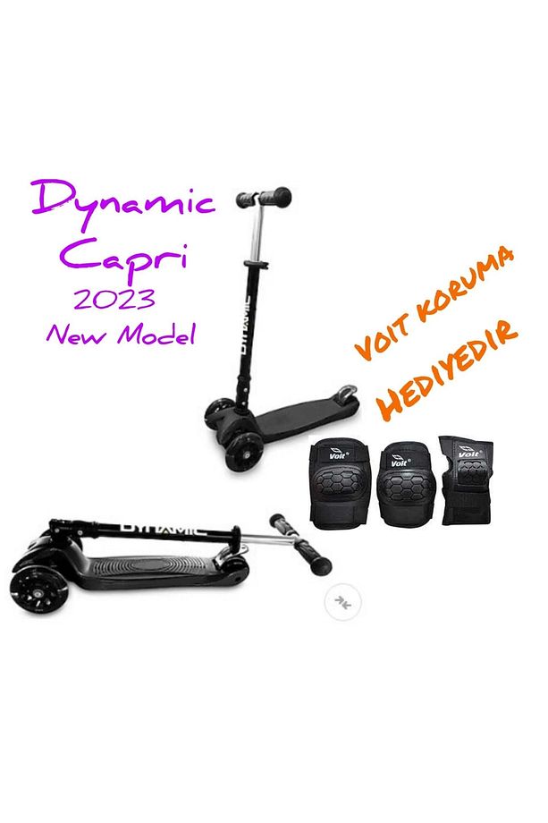 Capri Katlanabilir ,tekerlekleri Işıklı Scooter+voit Koruma Seti - 1