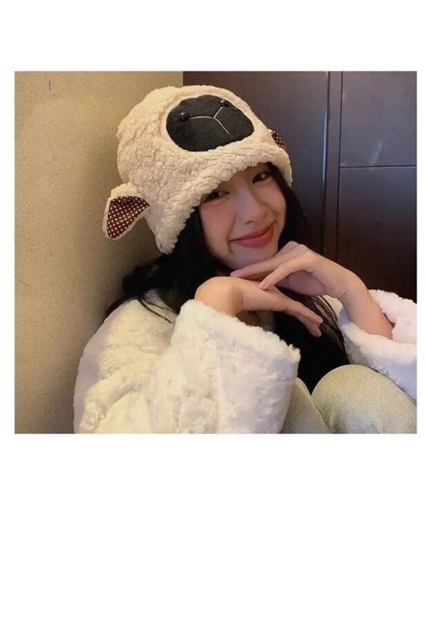 Peluş Polar Inek Bere Kışlık - 1