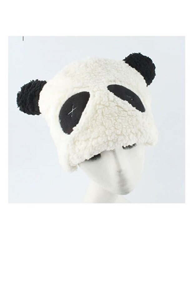 Panda Polar Peluş Bere Kışlık - 1