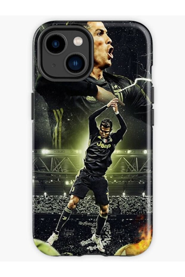 حافظة هاتف بنمط كريستيانو رونالدو متوافقة مع هاتف آيفون 13 - 1