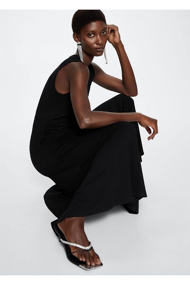 Drape Triko Elbise - 5