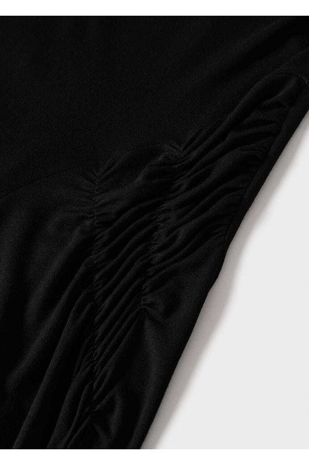 Drape Triko Elbise - 7