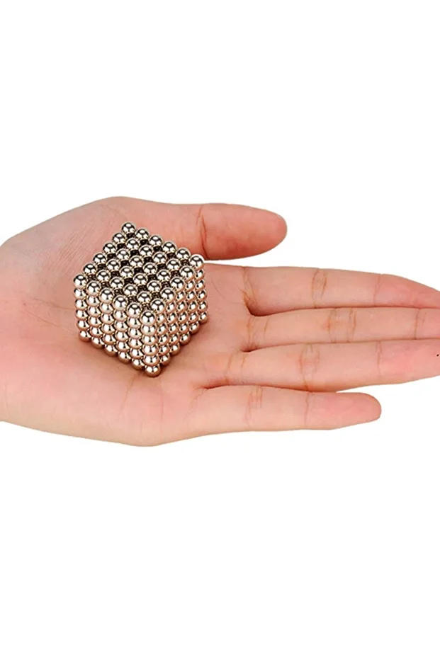 Mıknatıs Bilye Neodyum Neocube Küp 5 Mm Gümüş Stres Bilye 216 Adet - 1