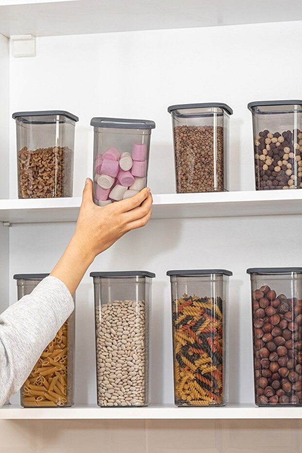 12 Pieces 24 Pieces 1300ml Rectangular Dry Pulses and Food Storage Container Set with Vacuum Lid - 2