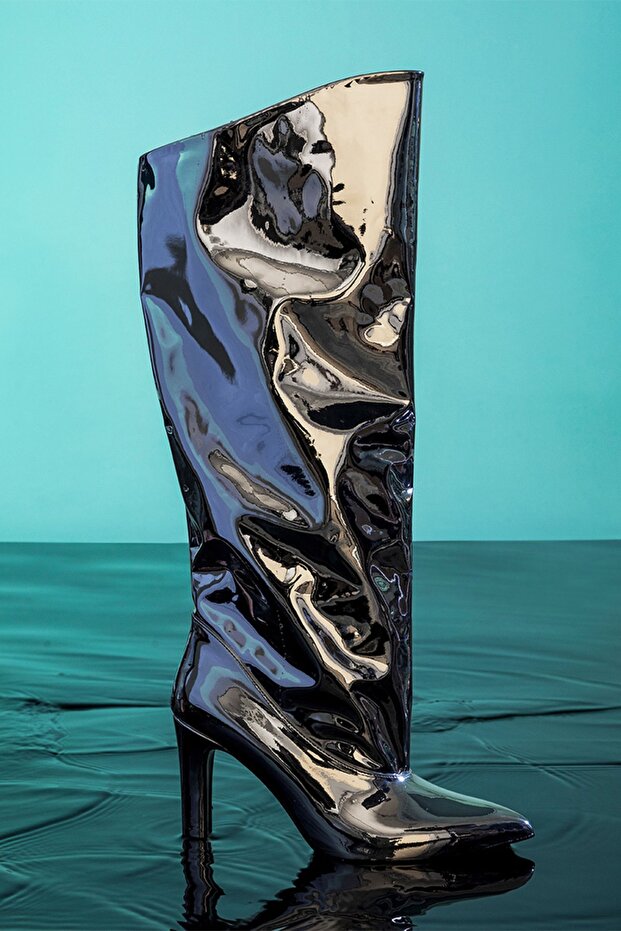 Silver Top Boots - 3