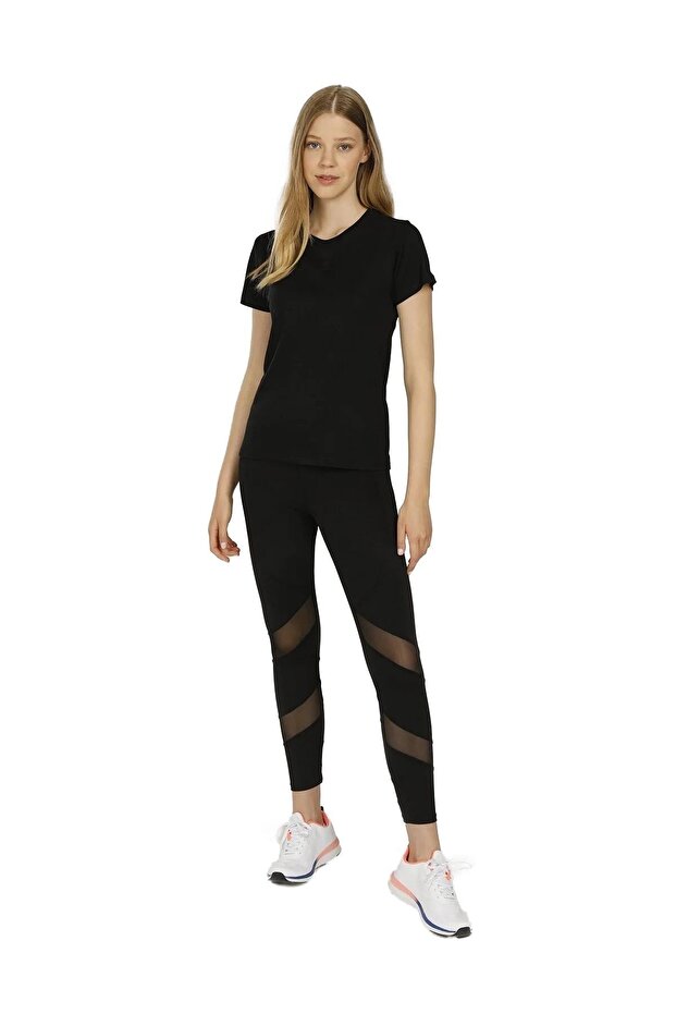 Ct131 Basic Modal C Neck Μαύρο αθλητικό μπλουζάκι - 3