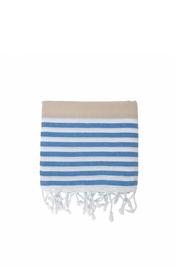 Ella Gray-Dark Blue 100% Cotton Peshtemal 130X170 cm