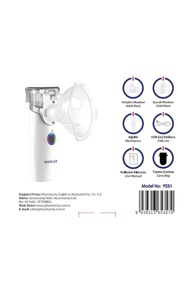 Taşınabilir Mesh Nebulizatör Şarjlı Sessiz - 6