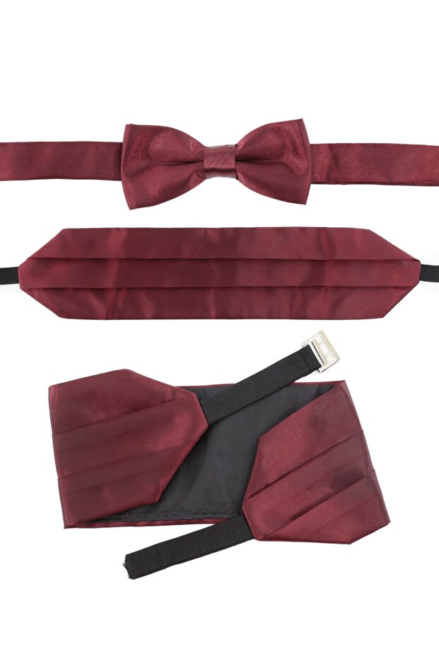 Erkek Çocuk Saten Kuşak Papyon Set - 5