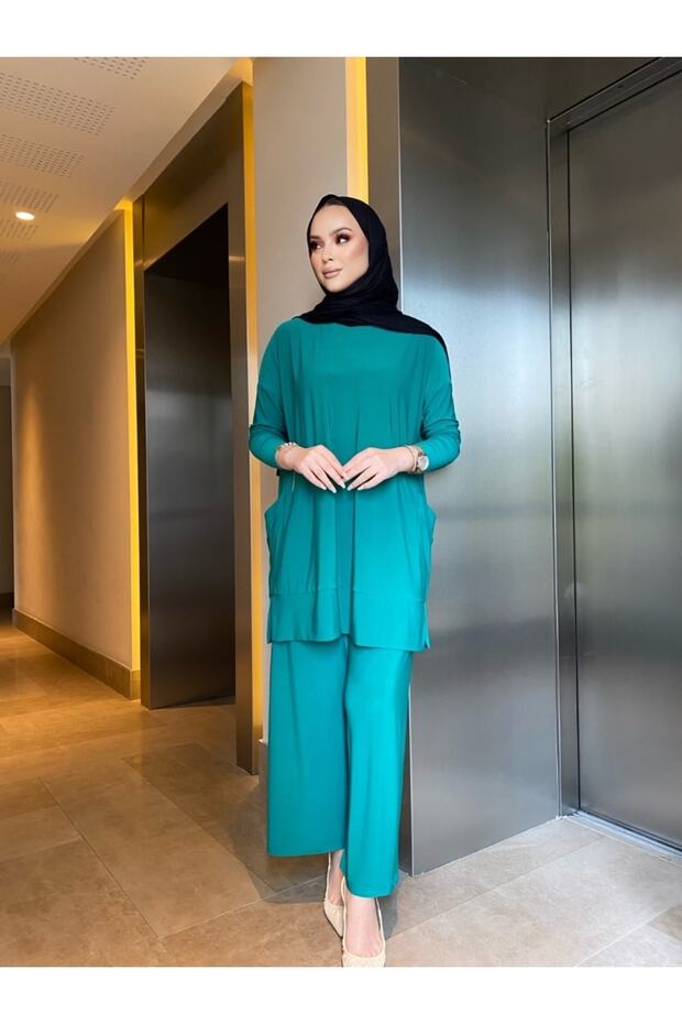 Wonderful Sandy Trousers Pocket Detailed Double Suit