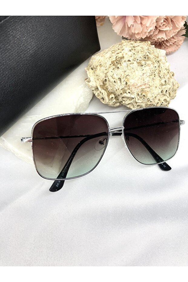 نظارة شمسية رجالية مستطيلة الشكل باللون الرمادي من Tersa - 3