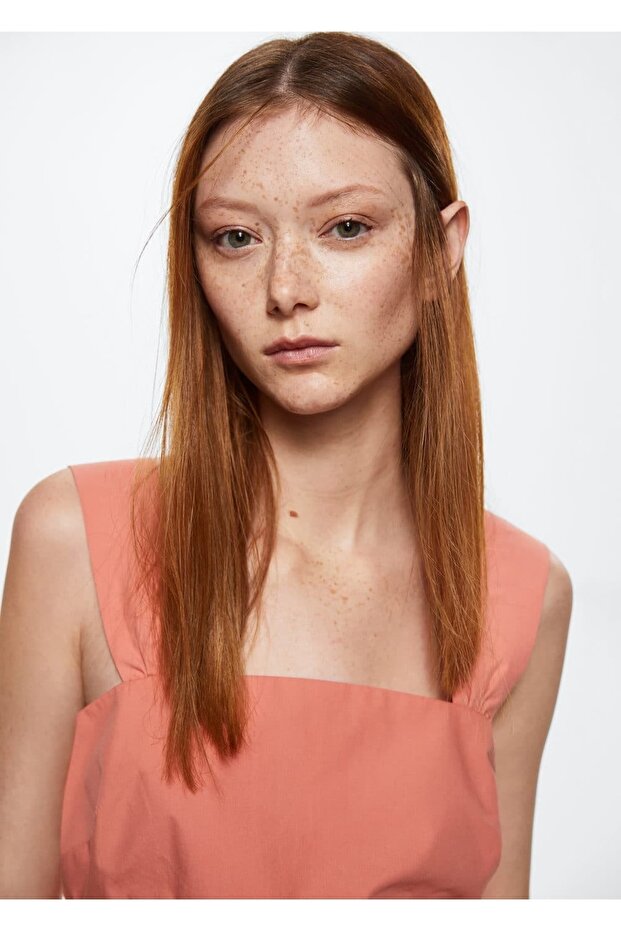 Volanlı Pamuklu Bluz - 5