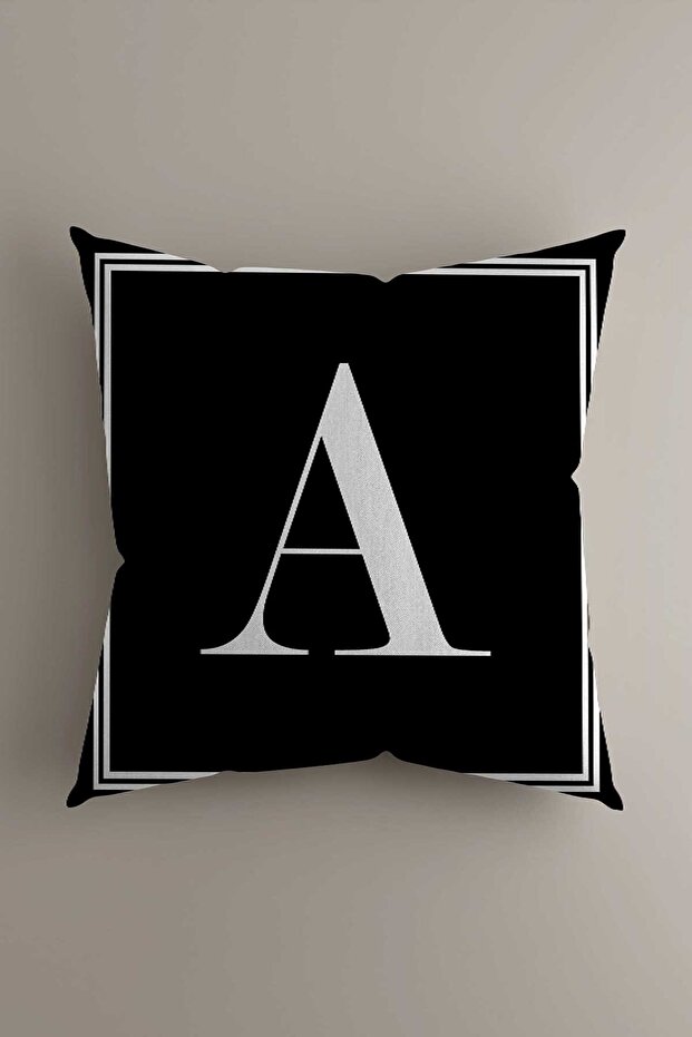 Lettered Throw Pillow Pillow Case - Letter A - 43x43 Cm