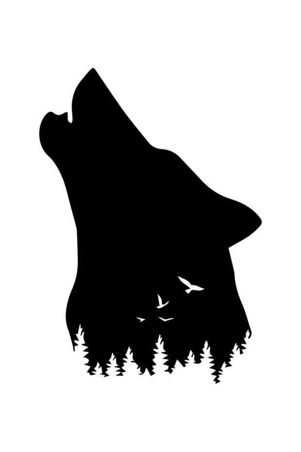 Ulu Wolf Car, Motorcycle, Helmet, Laptop, Glass Sticker 13x10 Cm