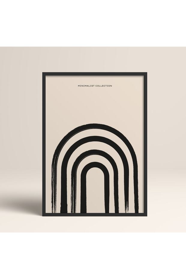 Çerçeveli Boho Bohemian Linear Çizgisel Modern Soyut Art Tablo - 1