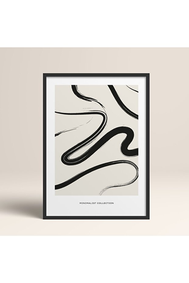 Çerçeveli Boho Bohemian Linear Çizgisel Modern Soyut Art Tablo - 1