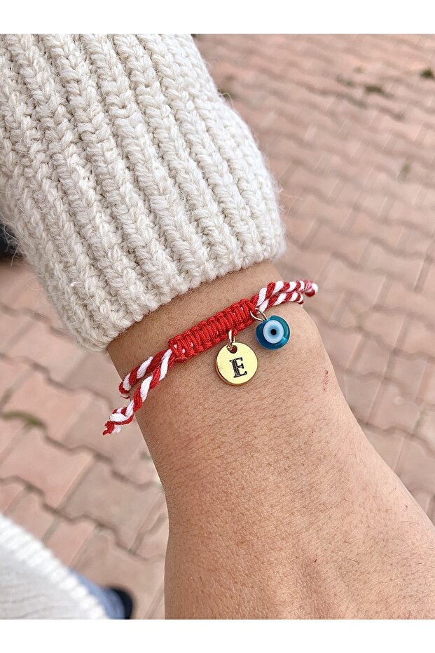 Letter Evil Eye Beaded Marteniçka Lucky Bracelet