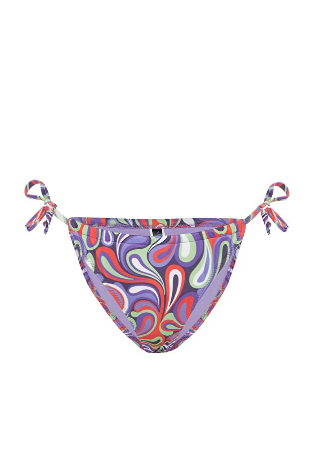 Abstract Patterned Tunnel Regular Leg Bikini Bottom TBESS23BA00292 - 7